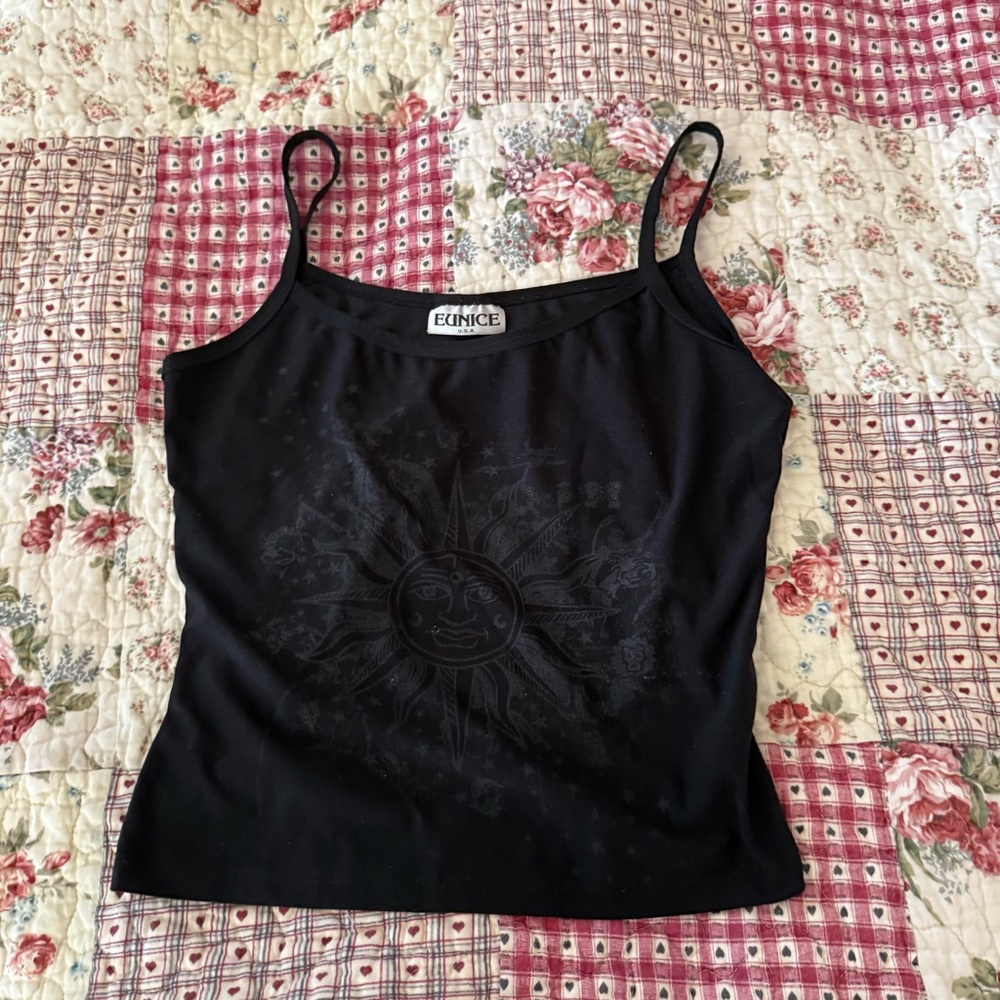 Black Sun Graphic Women's Top